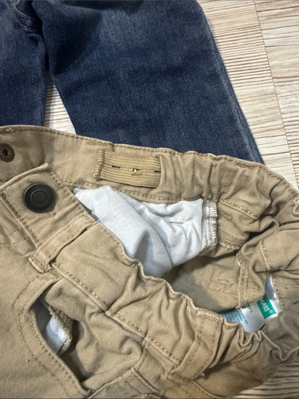 The Children's Place Blue Denim Jeans & Tan Khaki Pants Set